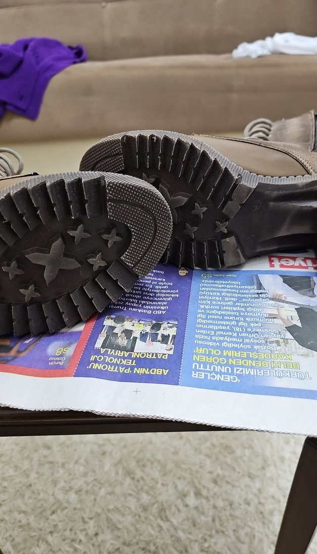 Kahverengi Deri Yüksek Topuklu Bağcıklı Kadın Bot - Görsel 5