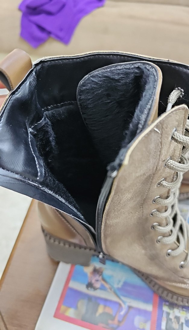 Kahverengi Deri Yüksek Topuklu Bağcıklı Kadın Bot - Görsel 4