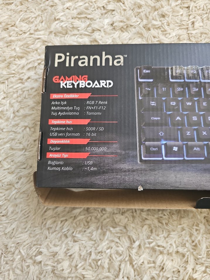 Piranha Siyah Oyun Klavyesi - Görsel 4