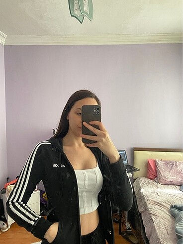 Adidas fermuarlı sweat
