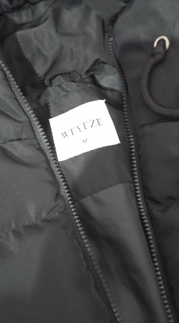 Siyah Fermuarlı Kadın Kışlık mont - Görsel 3