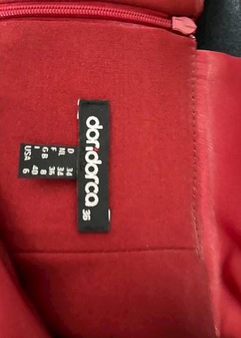 Kırmızı Drapeli Straplez Uzun Abiye Elbise - Görsel 3