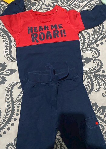 Uzun Kollu Erkek Bebek Renkli Takım - Görsel 2