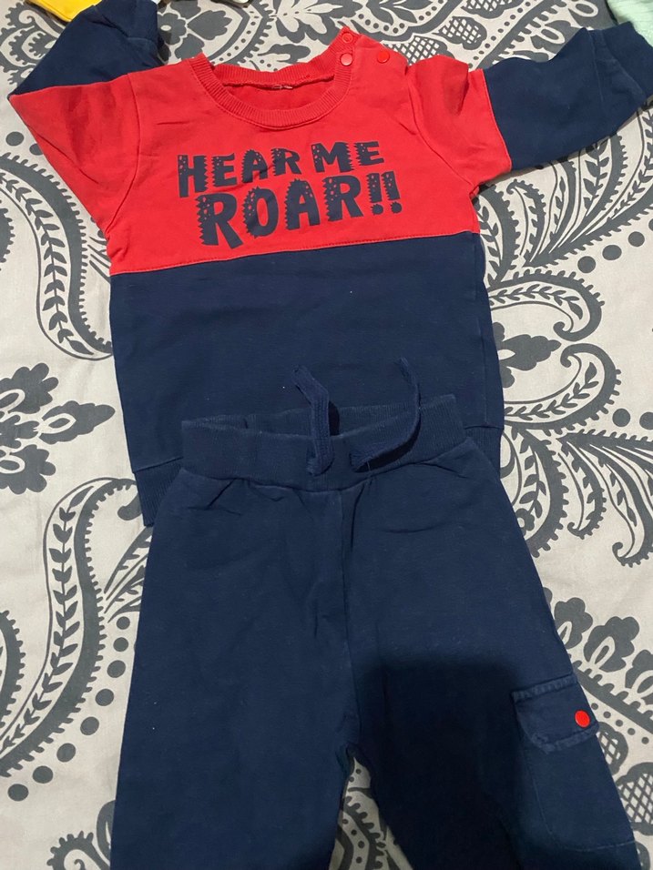 Uzun Kollu Erkek Bebek Renkli Takım - Görsel 2