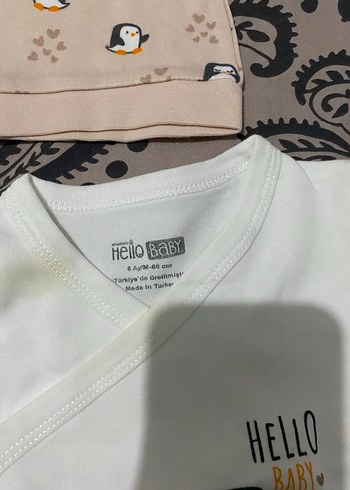 Bebek Erkek Örme 3'lü Takım Beyaz Gri - Görsel 2