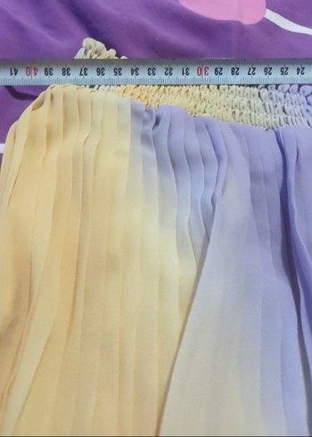 Piliseli Mini Hamile Eteği Tie-Dye Desenli - Görsel 3