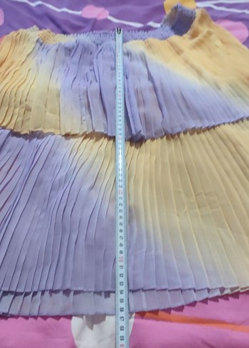 Piliseli Mini Hamile Eteği Tie-Dye Desenli - Görsel 4