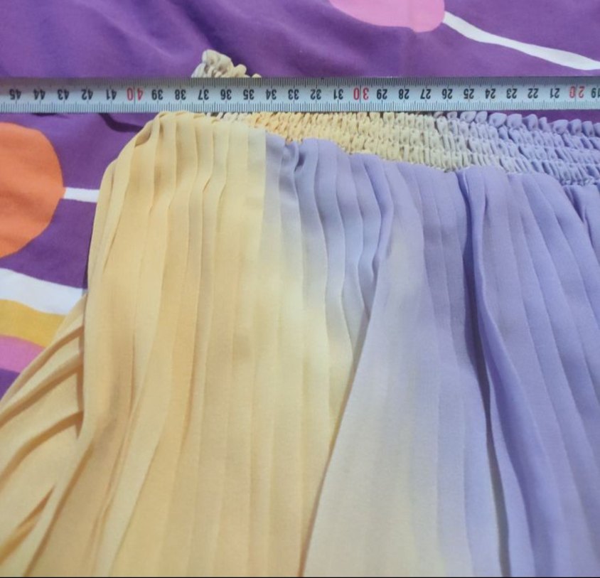 Piliseli Mini Hamile Eteği Tie-Dye Desenli - Görsel 3