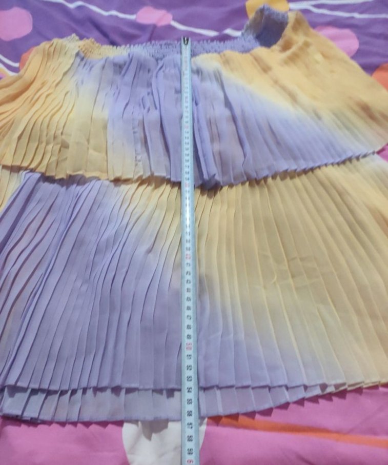 Piliseli Mini Hamile Eteği Tie-Dye Desenli - Görsel 4