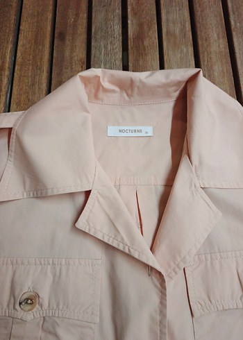 Kadın Bej Kısa Kollu Kemerli Trençkot - Görsel 4