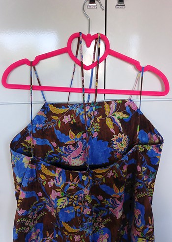 Zara Çok Renkli kadın askılı kolsuz elbise - Görsel 4