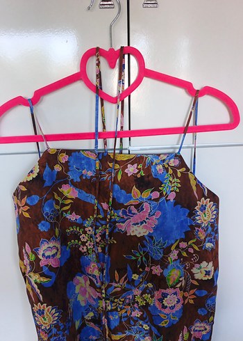 Zara Çok Renkli kadın askılı kolsuz elbise - Görsel 5