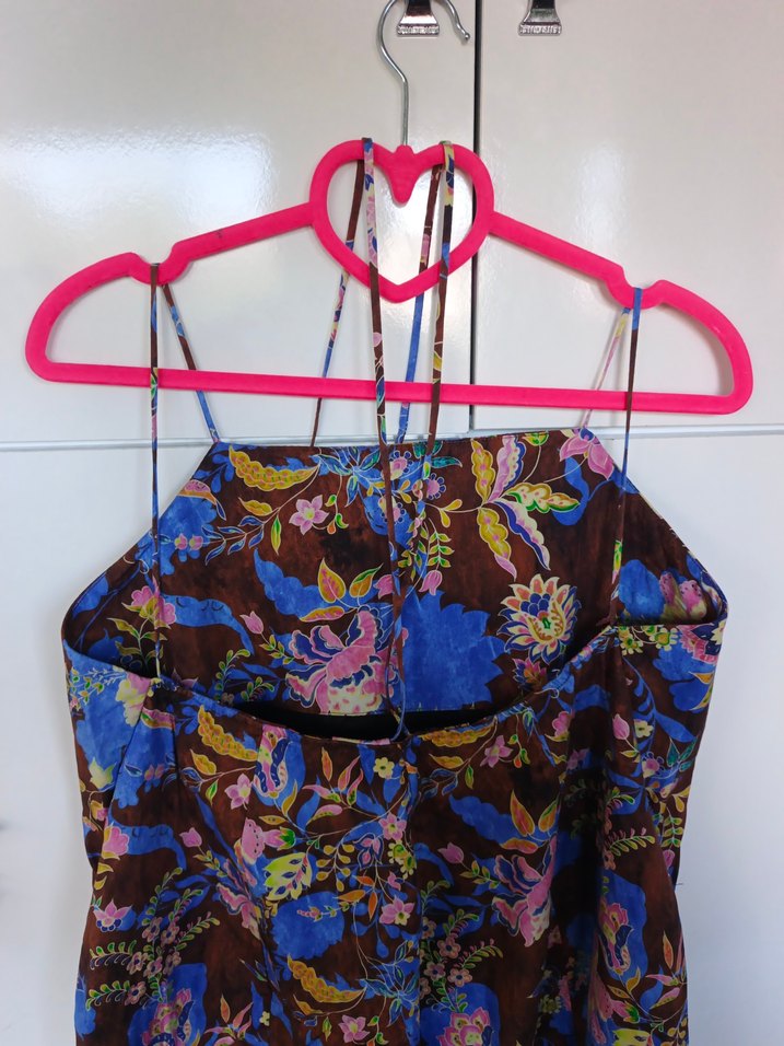 Zara Çok Renkli kadın askılı kolsuz elbise - Görsel 4