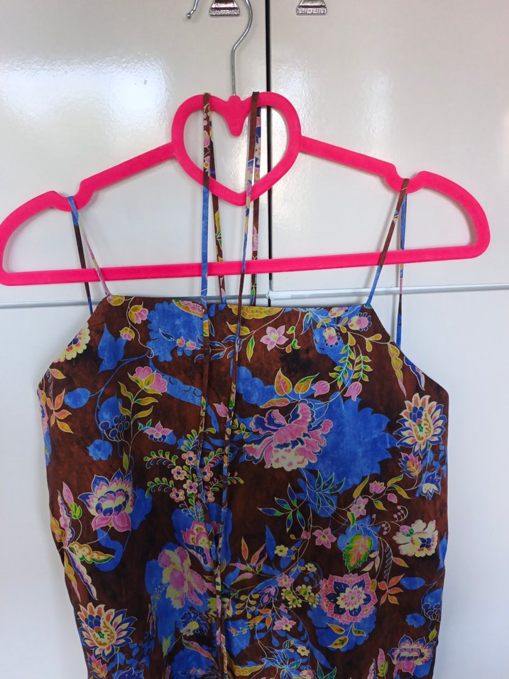 Zara Çok Renkli kadın askılı kolsuz elbise - Görsel 5