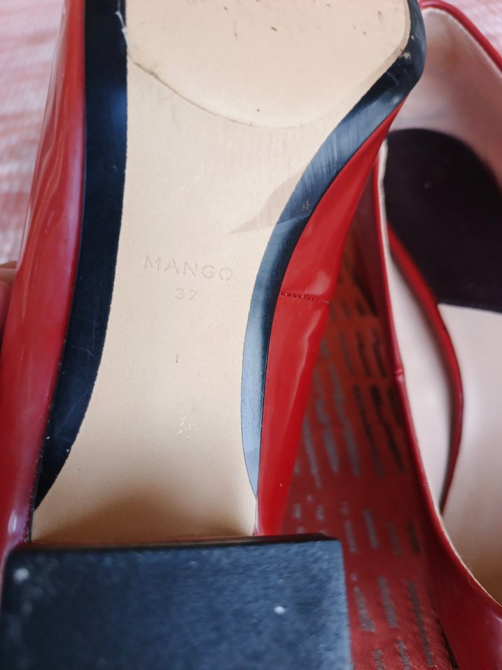 Klasik Parlak Kırmızı Kadın Topuklu Ayakkabı - Görsel 5