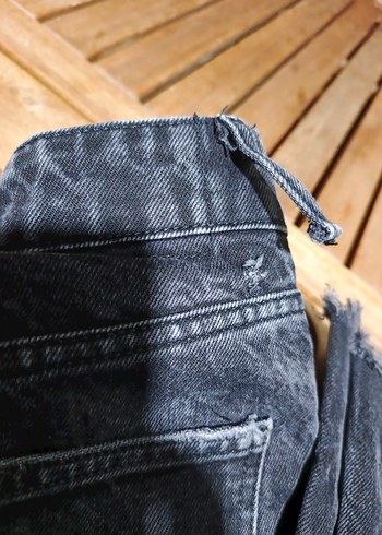 Kadın Bol Kesim Midi Kot Pantolon - Görsel 6