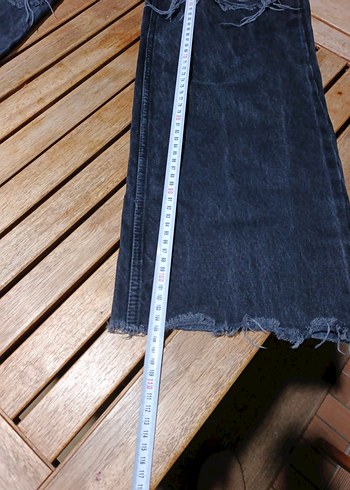 Kadın Bol Kesim Midi Kot Pantolon - Görsel 2