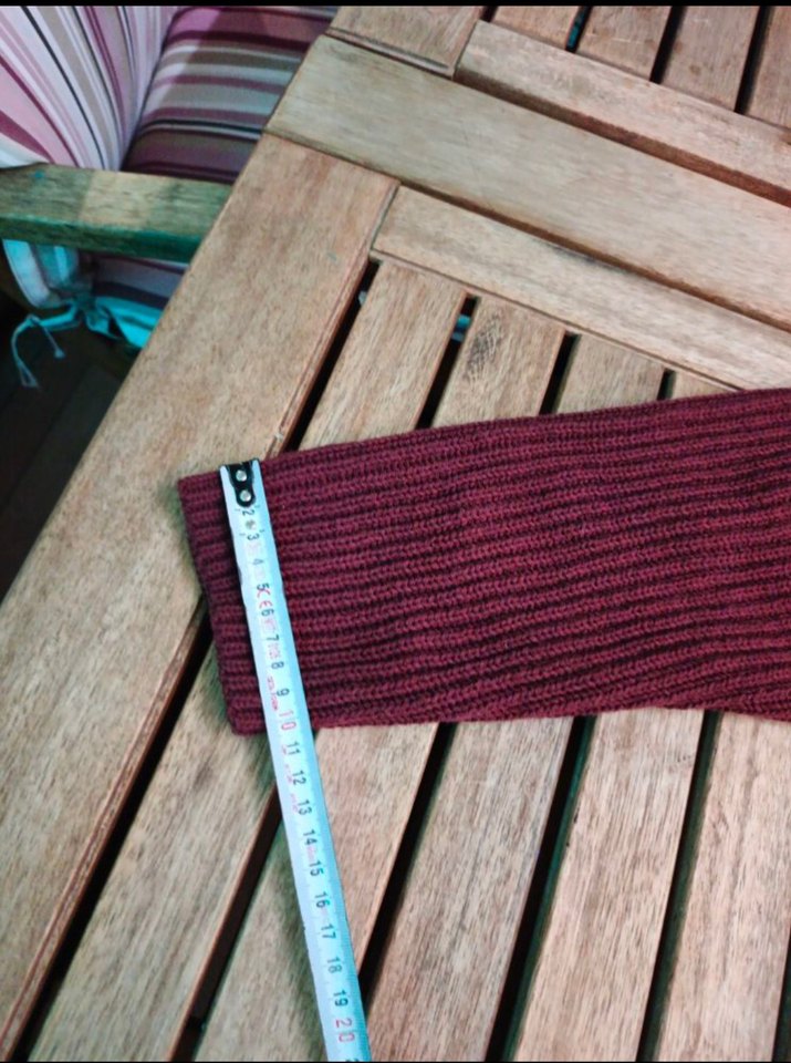 Bordo Bohem Uzun Örgü Kadın Kazak - Görsel 5