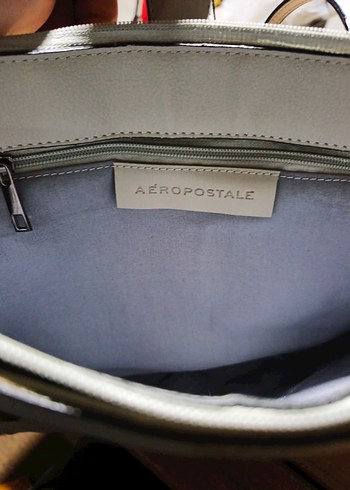 Gri Deri Fermuarlı Kadın Çanta - Görsel 5