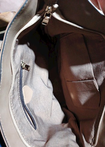 Bej Süet Püsküllü Kadın Çanta - Görsel 6