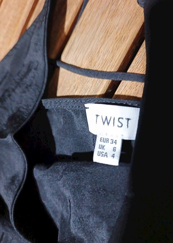 Siyah Askılı Mini Saten Bluz - Görsel 2