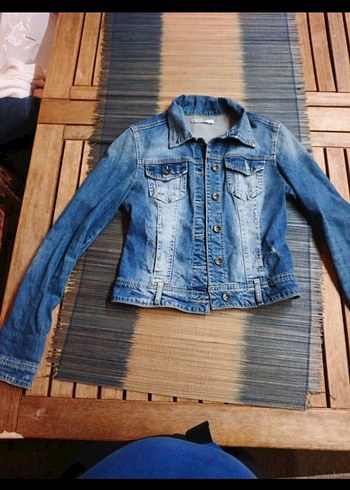 Stradivarius Dugmeli Mavi Kadin Denim Ceket