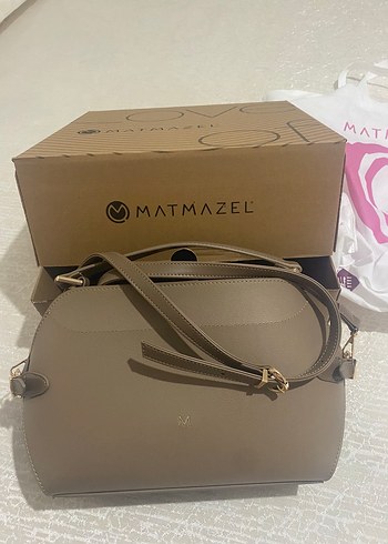 Matmazel Bej Deri Minimalist Kadin Canta