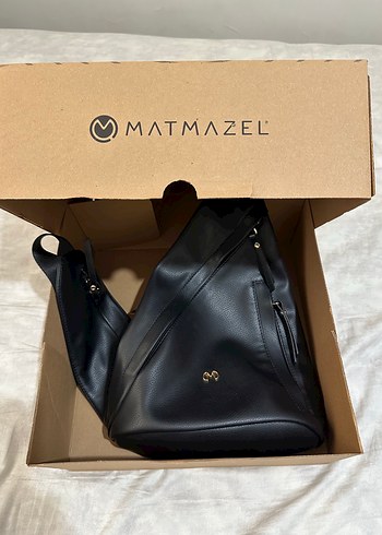 Matmazel Siyah Deri Omuz Cantasi