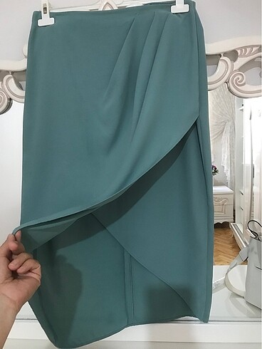 Zara Bayan etek krep kumaş