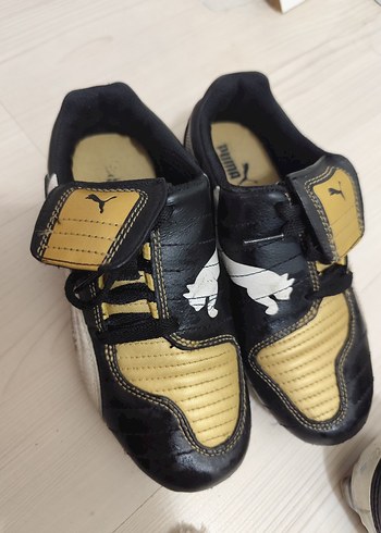Sarı Siyah Erkek Futbol Ayakkabısı Velcro Bantlı