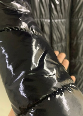 Siyah kürklü Seçil mont - Görsel 5