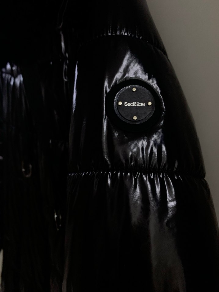 Siyah kürklü Seçil mont - Görsel 3