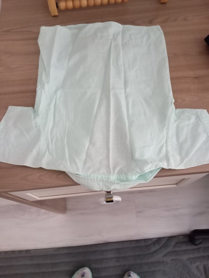 Erkek Çocuk Kısa Kollu Baskılı Keten Gömlek 2/3 yaş - Görsel 2