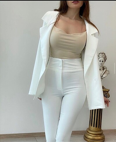 Diğer Beyaz oversize Blazer Ceket