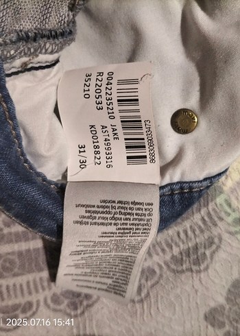31 Beden mavi Renk erkek Jean