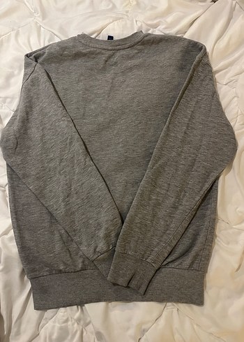 Gri Uzun Kollu NYC Baskılı Kadın Sweatshirt - Görsel 3