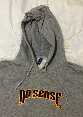 Gri Kapüşonlu Kadın Sweatshirt - Görsel 2