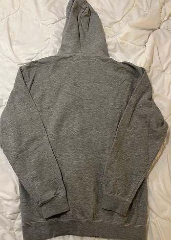 Gri Kapüşonlu Kadın Sweatshirt - Görsel 3