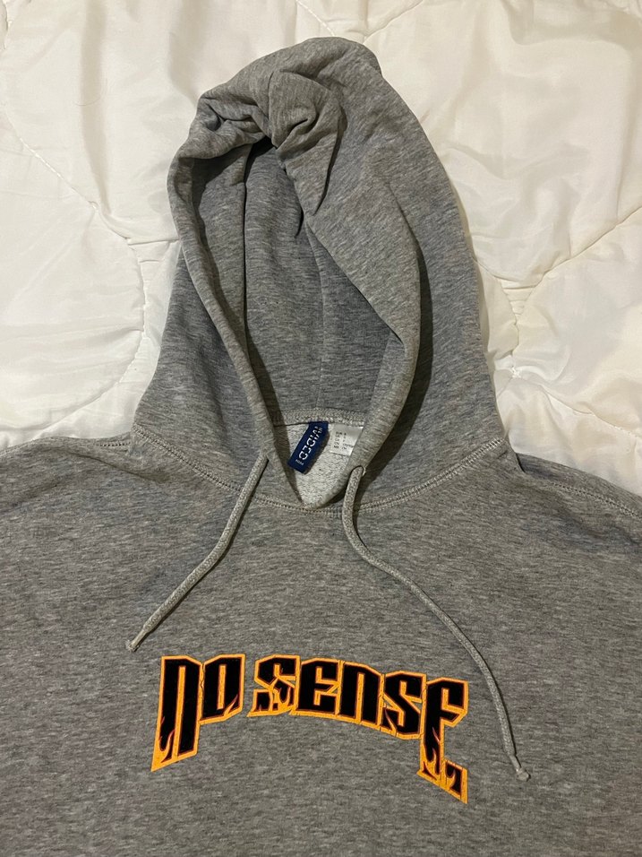 Gri Kapüşonlu Kadın Sweatshirt - Görsel 2