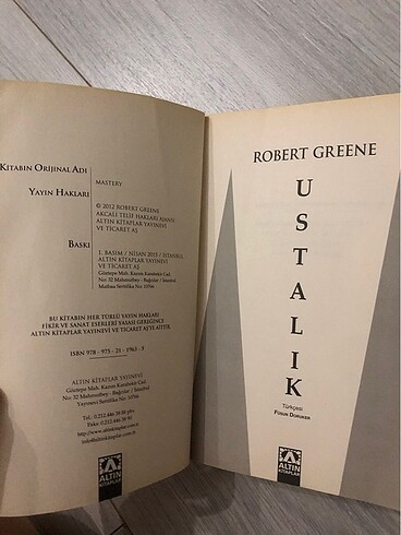  Beden Renk Robert Greene - Ustalik