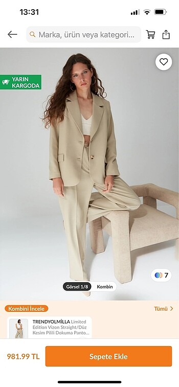 Trendyolmilla Vizon Regular Astarlı Dokuma Blazer Ceket