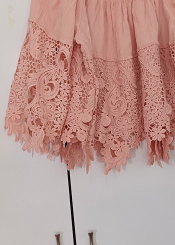 LC Waikiki Pembe Dantel Detaylı Bohem Bluz