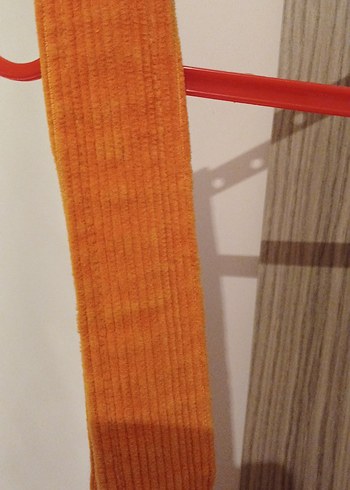 Turuncu Süet Kadın Midi Salopet - Görsel 4