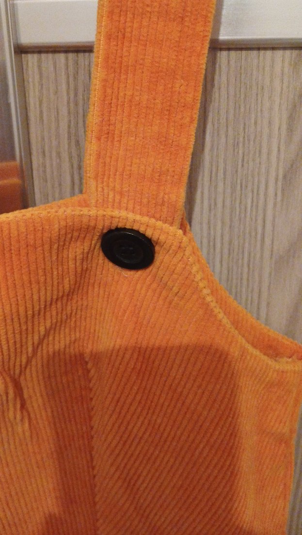 Turuncu Süet Kadın Midi Salopet - Görsel 2