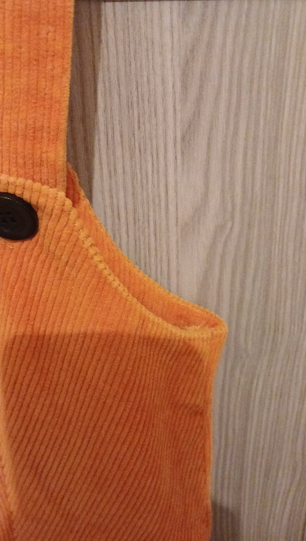 Turuncu Süet Kadın Midi Salopet - Görsel 3