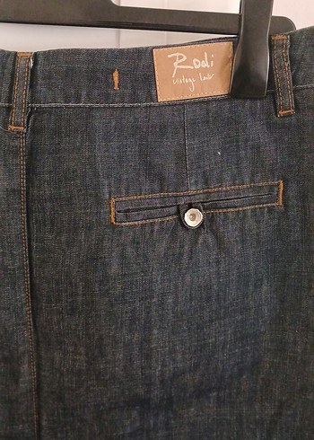 Bel Detaylı Kadın Midi Kot Etek - Görsel 3