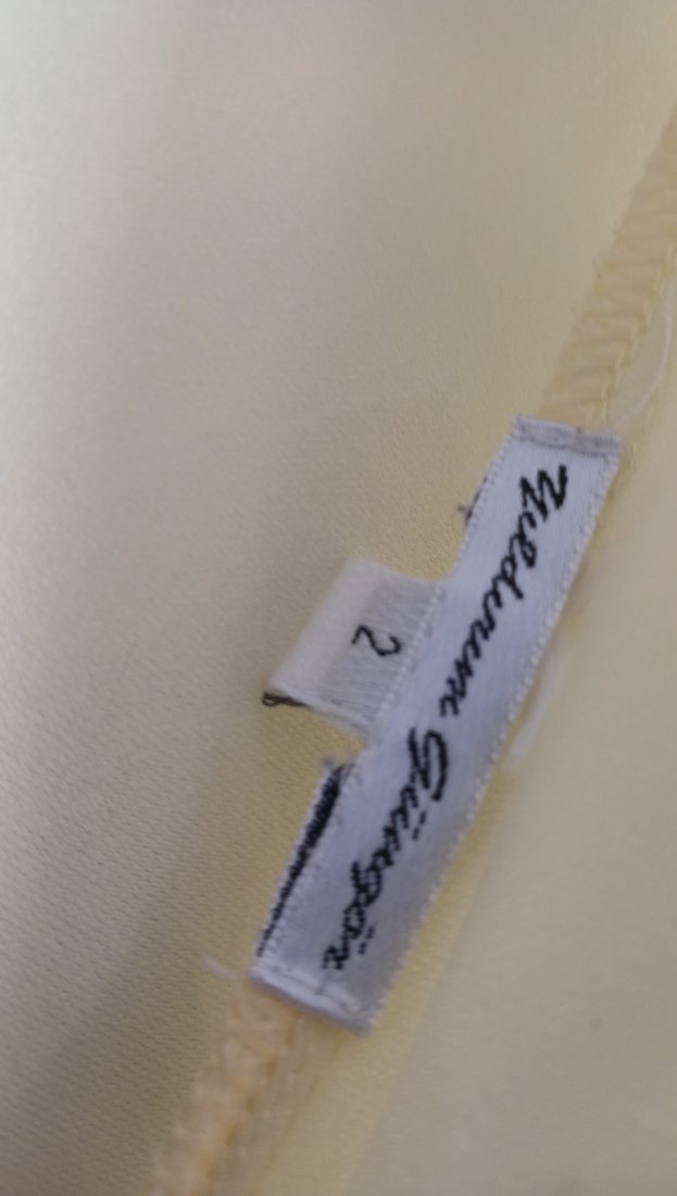 Sarı V Yaka Drapeli Kadın Bluz - Görsel 3