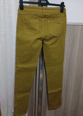 Süet Görünümlü Kahverengi Kadın Pantolon - Görsel 6