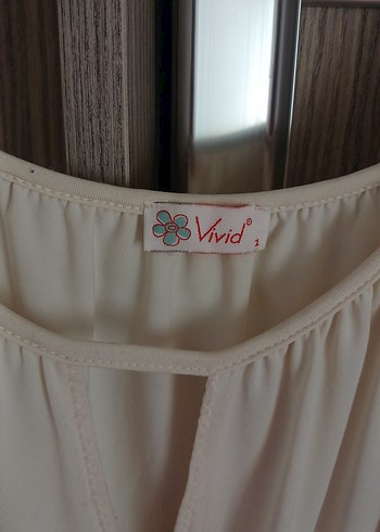 Bej Drapeli Askılı Mini Bluz - Görsel 3