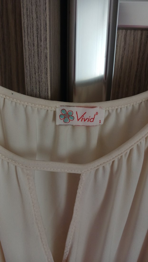 Bej Drapeli Askılı Mini Bluz - Görsel 3